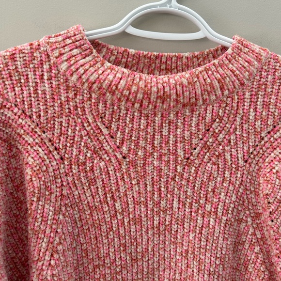 H&M Chenille Soft Oversized fit Dolman Sleeve Casual 💕Pink Knit Sweater - Picture 4 of 5